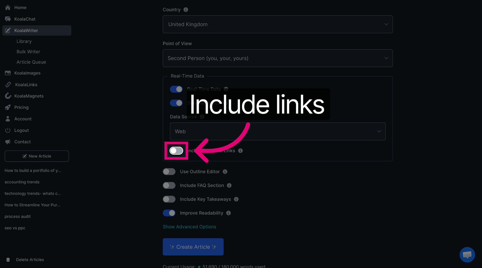 Include External Links